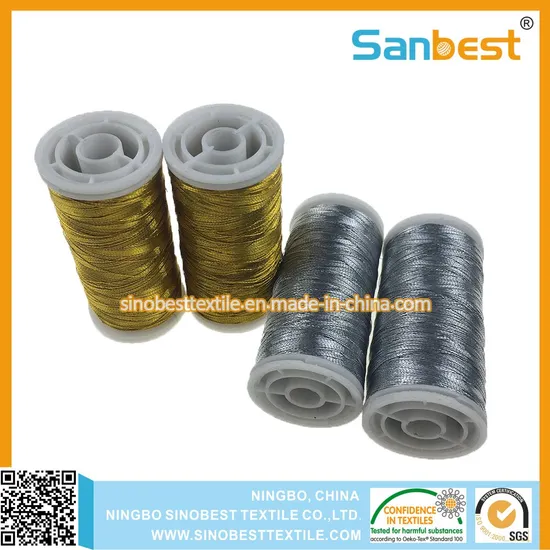 Shiny Metallic Embroidery Thread on Small Reels