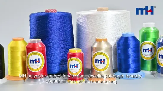 Mh Factory 120d/1 5000yards 100% Polyester Embroidery Thread for Stitching 